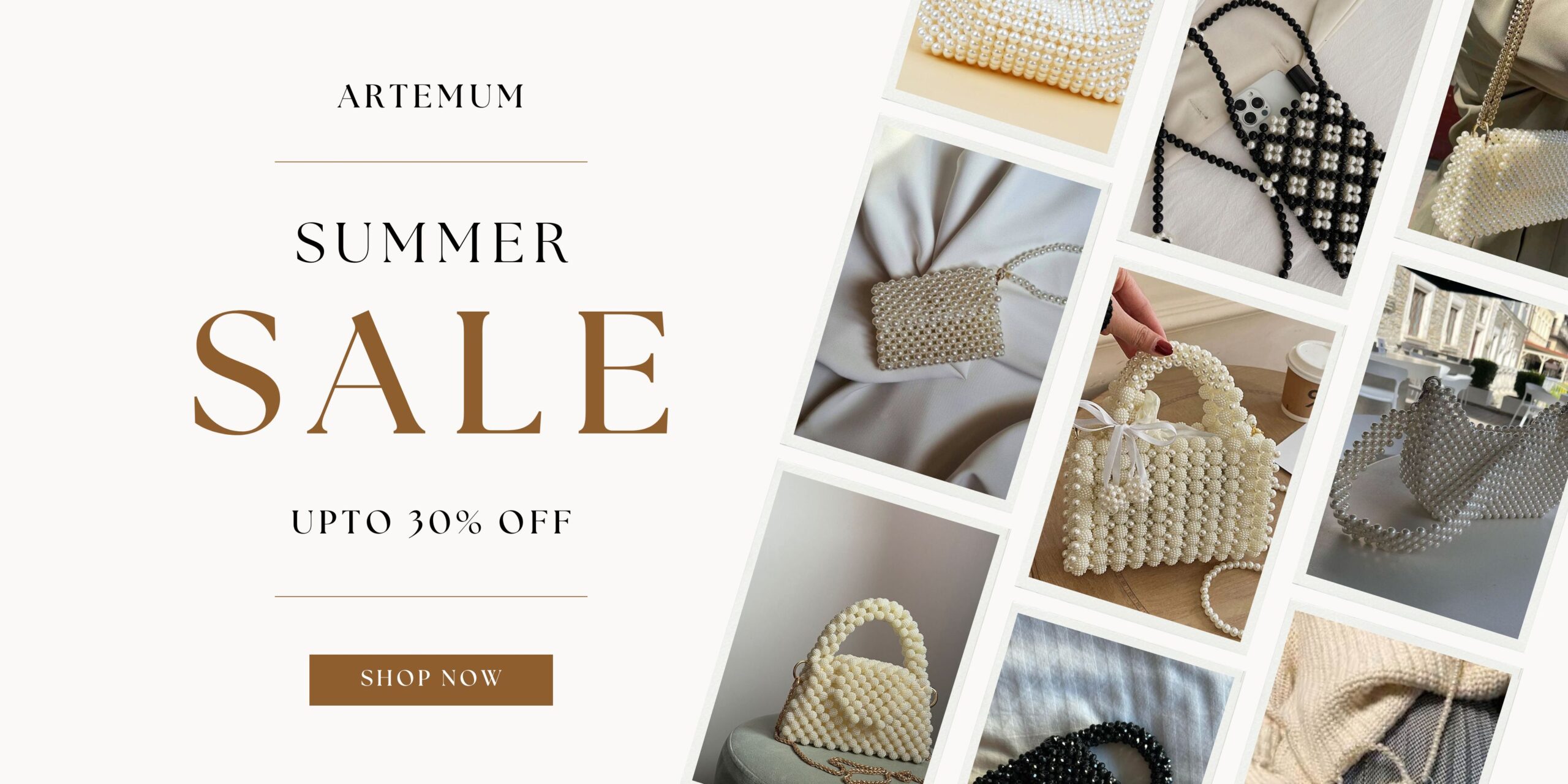Beige Minimalist Mother's Day Sale Promotional Banner