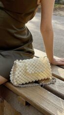 Berry Beaded Shoulder Bag