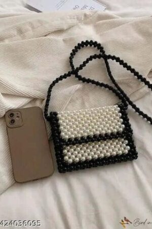 Pearl Beaded Crossbody Bag