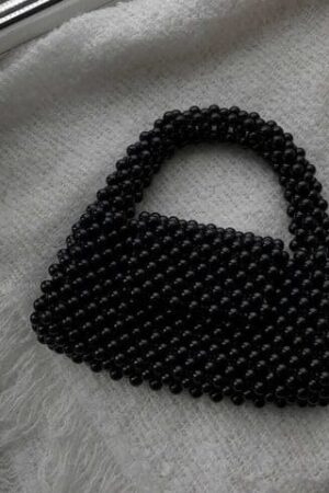 Handcrafted Black Beaded Bag